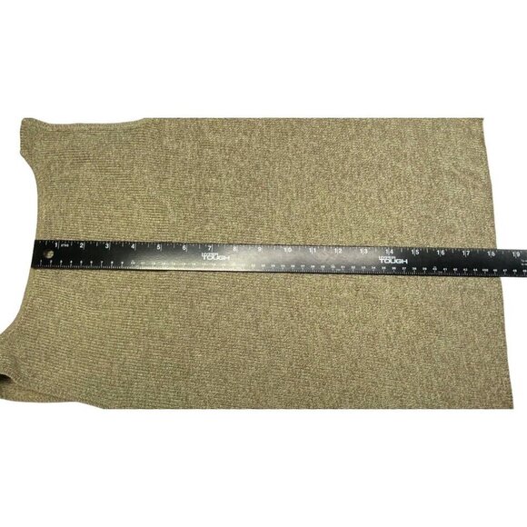 100% Silk Gold Ribbed Tank Top Scoop Neck Stretchy S/M 42-9 - Picture 10 of 13